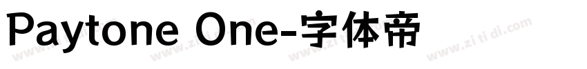 Paytone One字体转换